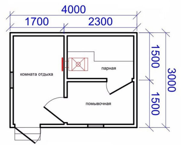 Баня из сухого мини-бруса «Домовенок» 3х4м 12м²| Ключ 585 - производим и строим надежные и практичные дома под ключ